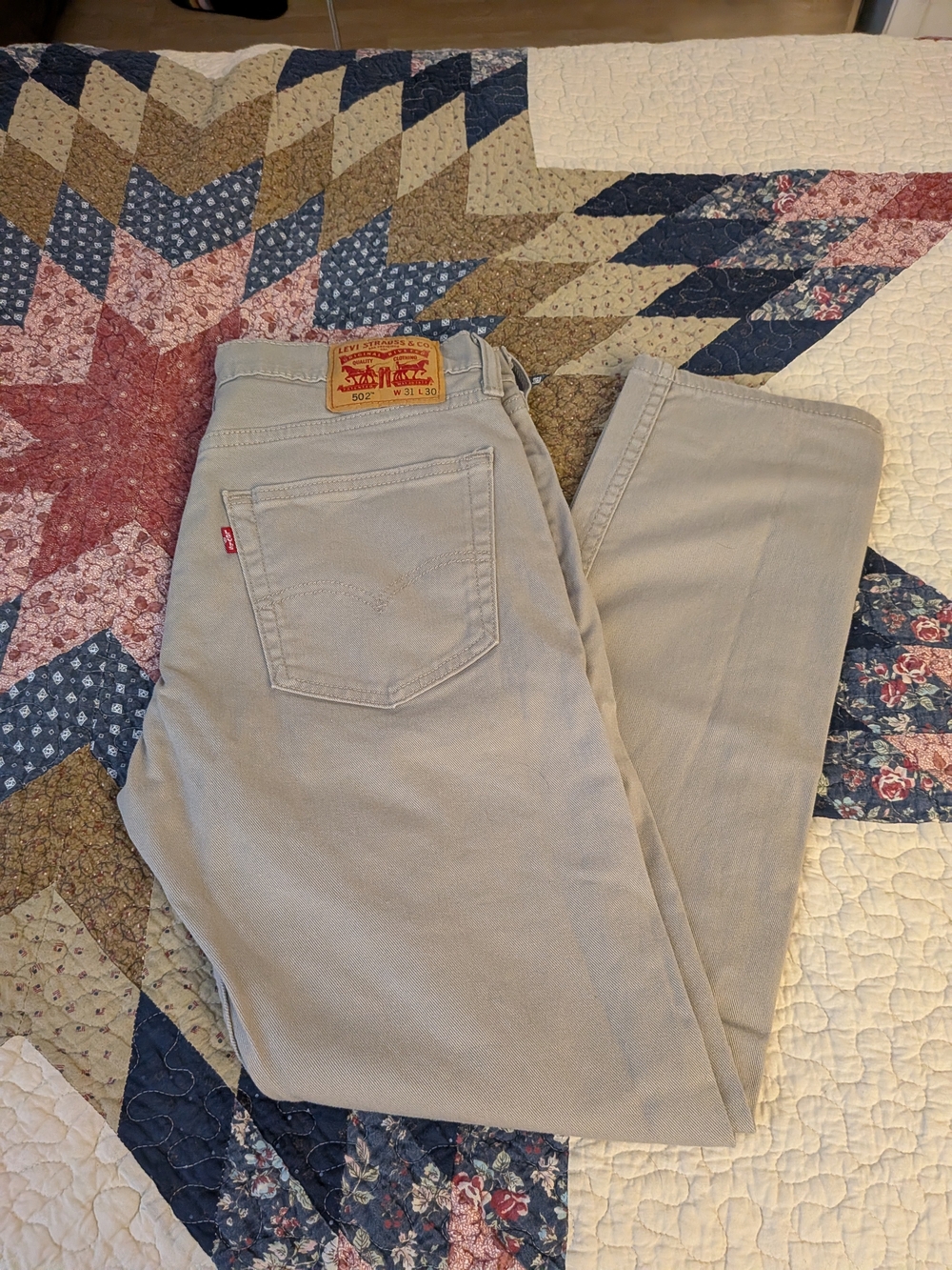 Levi's Men's Beige 502 Straight Jeans 31x30